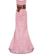 Carolina Herrera Strapless Jacquard Gown - Lyst