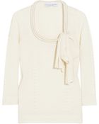 Carolina Herrera Rope-detail Wool-blend Sweater - Lyst