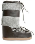 Chloé Calf Fur Moon Boot Boots - Lyst