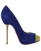 Christian Louboutin 120 Mm Metalipp Suede Pumps - Lyst