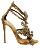 Giuseppe Zanotti 115mm Silk and Swarovski Sandals - Lyst