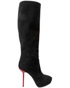 Grey Mer 130mm Suede Stiletto Pull On Boots - Lyst