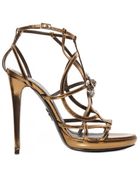 Roberto Cavalli 130mm Swarovski and Metal Calfskin Sanda - Lyst