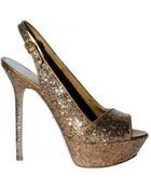 Sergio Rossi 130mm Glitter Sandals - Lyst