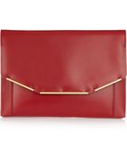 Lanvin Leather Envelope Clutch - Lyst