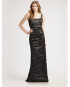 Nicole Miller Metallic Gown - Lyst