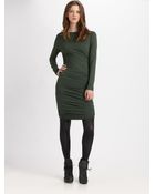 Clu Ruched Long-sleeve T-shirt Dress - Lyst