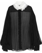 Alexander McQueen Ruffle-trimmed Silk-chiffon Blouse - Lyst