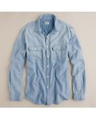 J.Crew Selvedge Chambray Utility Shirt - Lyst