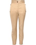 Chloé Highwaisted Cropped Cotton Pants - Lyst