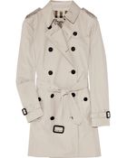 Burberry Twill Trench Coat - Lyst