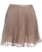 Club Monaco Gwen Pleated Metallic Mini-skirt - Lyst