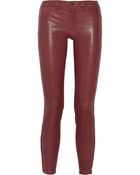 J Brand Stretch-leather Skinny Pants - Lyst