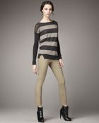 Vince Cropped Twill Skinny Pants - Lyst
