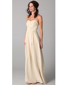 Zimmermann Strapless Tucked Maxi Dress - Lyst