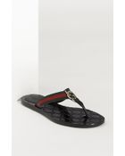 Gucci Gg Logo Sandal - Lyst