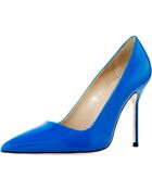 Manolo Blahnik Bb Patent Pointtoe Pump - Lyst
