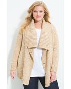 MICHAEL Michael Kors Snap Front Cardigan (plus) - Lyst