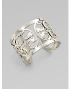 Tory Burch Curved Logo Bracelet - Lyst