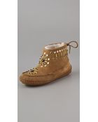 Tory Burch Zuzu Shearling-lined Suede Ankle Boots - Lyst