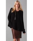 By Malene Birger Syhala Poncho with Leather Trim - Lyst