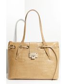 Jimmy Choo Rhea - Moc Croc Croc Embossed Shopper - Lyst