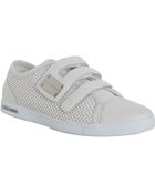 Dolce & Gabbana Latte Perforated Leather Sneakers - Lyst