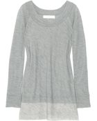 Donna Karan New York Wool-blend Stretch-jersey Top - Lyst