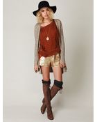 Free People Sequined Track Shorts - Lyst