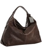 Furla Ostrich Embossed Elisabeth Crossbody Tote - Lyst