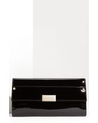 Jimmy Choo Reese Patent Leather Clutch - Lyst