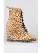 minimarket The Exclusive Lacing Wedge in Leopard - Lyst