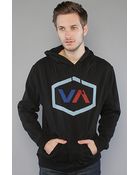 RVCA The Oiler Pullover Hoody in Black - Lyst