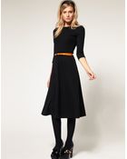 ASOS Collection Asos Midi Dress with Belt - Lyst