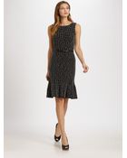 Dior Belted Cotton Tweed Dress - Lyst