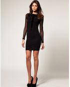ASOS Collection Asos Mini Skirt with Mesh Hem - Lyst