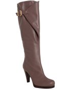Fendi Leather Folded Buckle Boots - Lyst