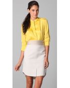 3.1 Phillip Lim Reverse Tuxedo Shirt with Organza Bib - Lyst