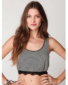 Free People Sleeveless Cropped Stripe Top - Lyst