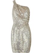 AllSaints Velutina One Shoulder Dress - Lyst