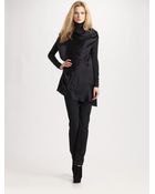 Donna Karan New York Draped Silk Top - Lyst