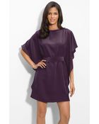 Suzi Chin For Maggy Boutique Tie Waist Silk Dress - Lyst