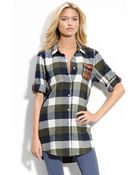 Make + Model Plaid Flannel Nightshirt - Lyst