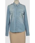 Gucci Denim Shirts - Lyst