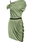 Catherine Malandrino Asymmetric Ruched Silk-jersey Dress - Lyst