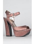 Dv By Dolce Vita The Lissie Shoe in Copper Glitter - Lyst