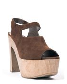 Marni Suede Slingback Platform Heel - Lyst