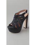 Pour La Victoire Glenna Suede Woven Sandals - Lyst