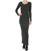 T By Alexander Wang Long Sleeve Dress - Charcoal - Lyst