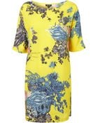 Topshop Lemon Lotus T-shirt Dress - Lyst